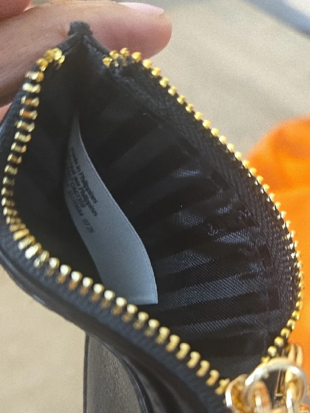 Victoria's Secret Black Card Pouch with Gold Hardware - Picture 3 of 3